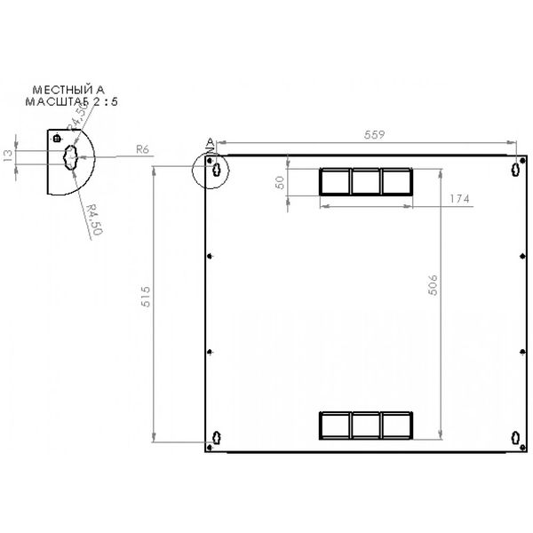 19"12U, 600x600x640мм Шафа економ,акрилове скло, чорна 25938 фото