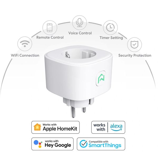 Meross MSS210HK(EU) Розумна WiFi розетка (1 pack) 30507 фото